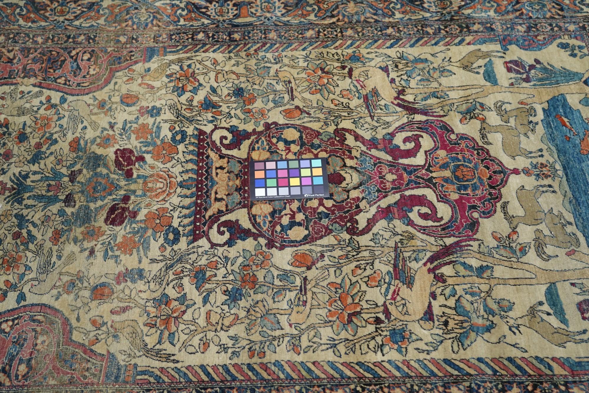 Antique Tehran Rug For Sale 1