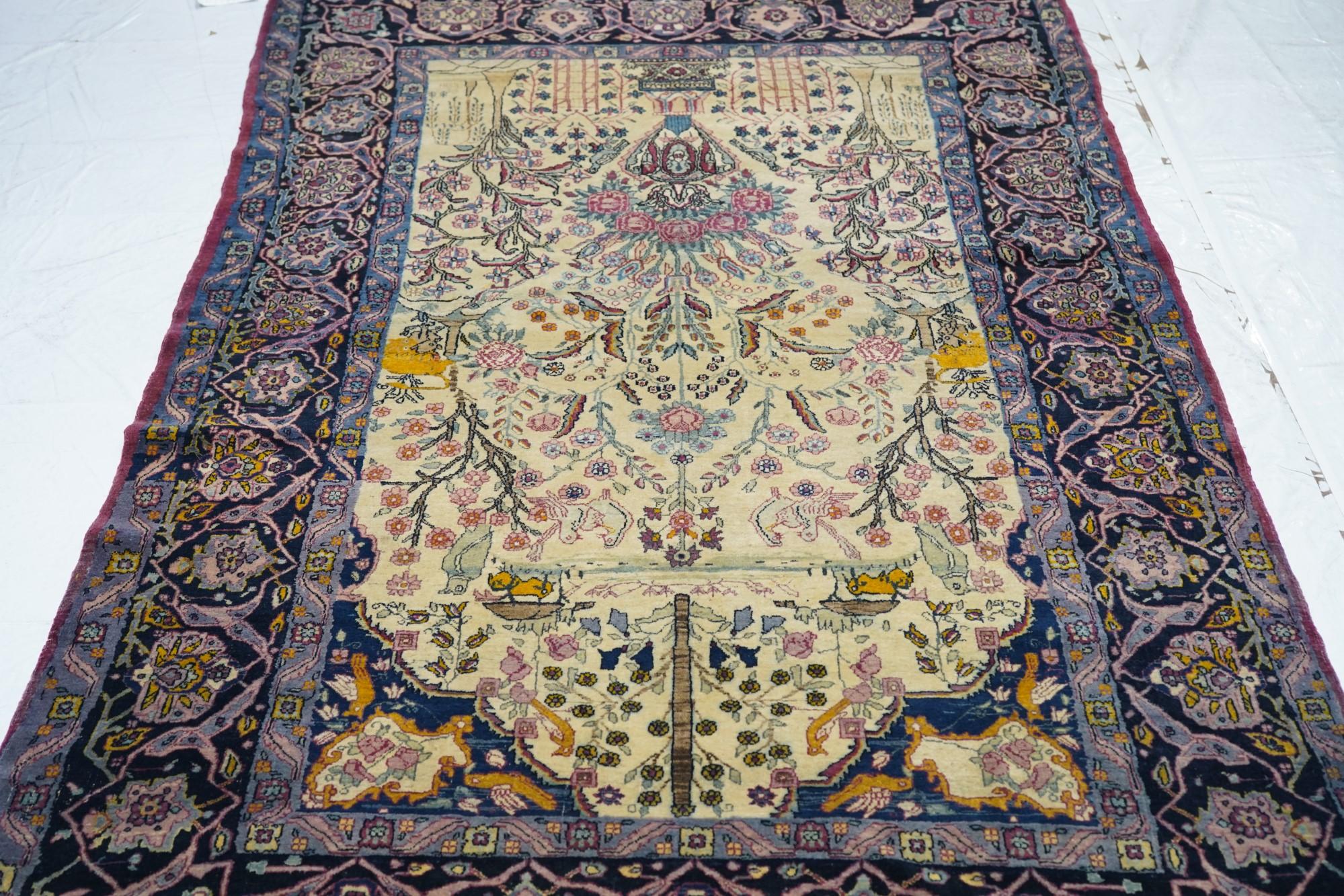 Wool Antique Tehran Rug 4'4'' x 7'0