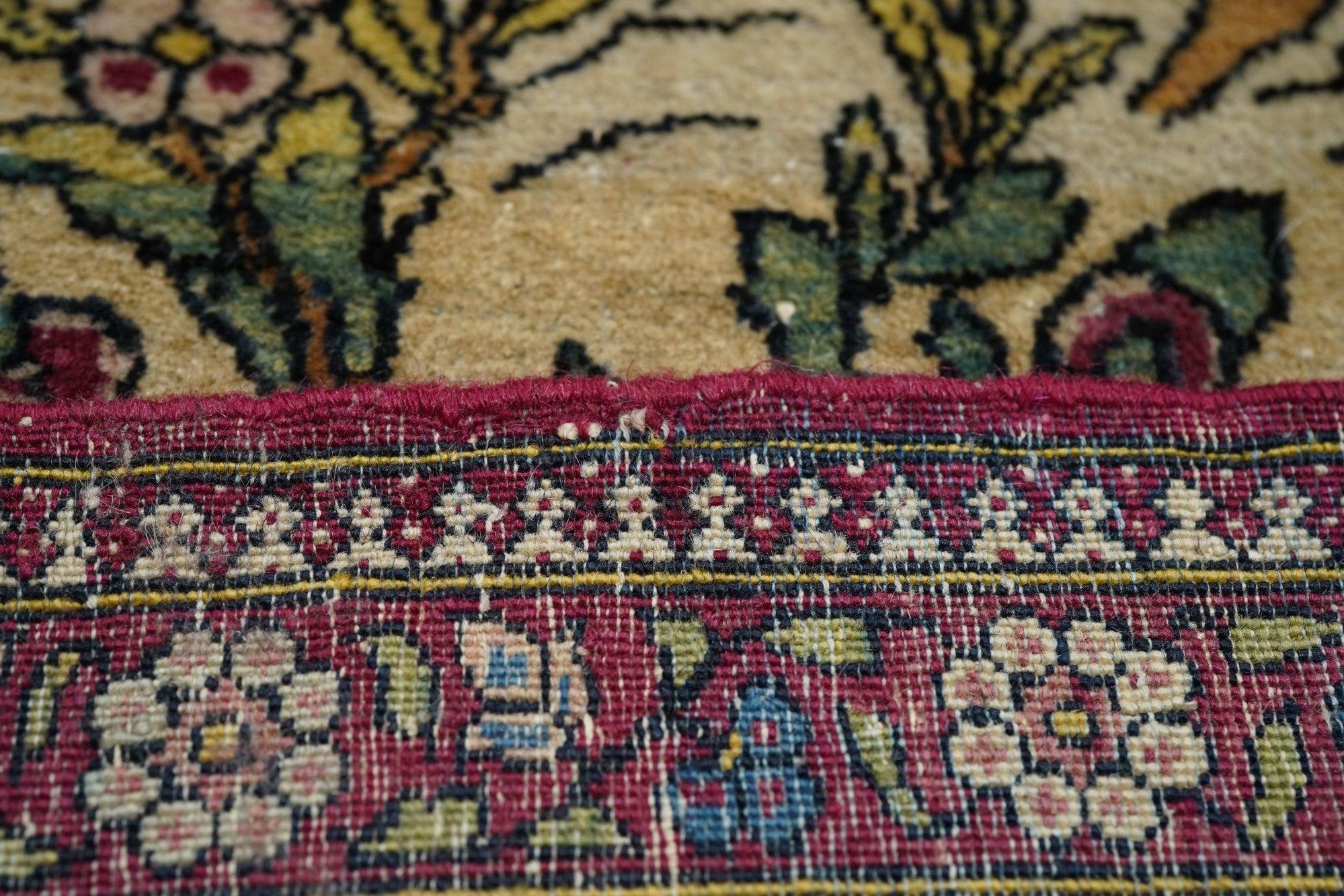 Antique Tehran Rug 4'4'' x 7'2'' For Sale 3
