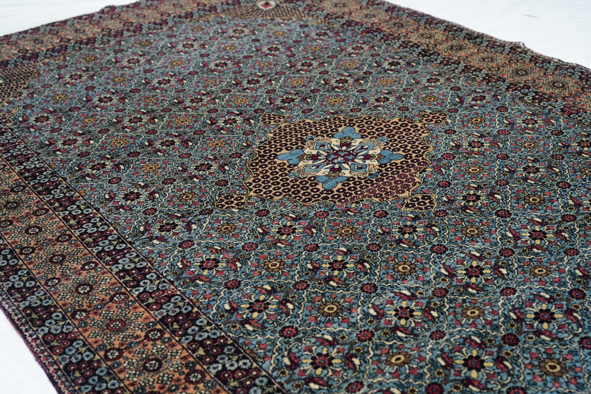 Antique Tehran Rug For Sale 1