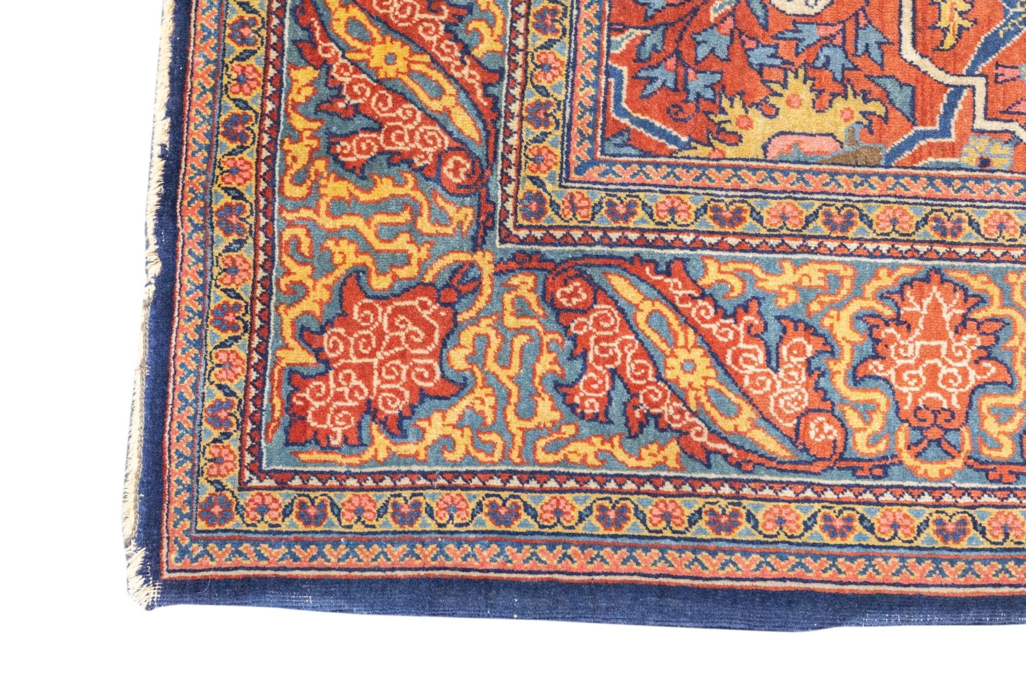 Antiker Teheran-Teppich 4'7'' x 6'10'' im Angebot 1