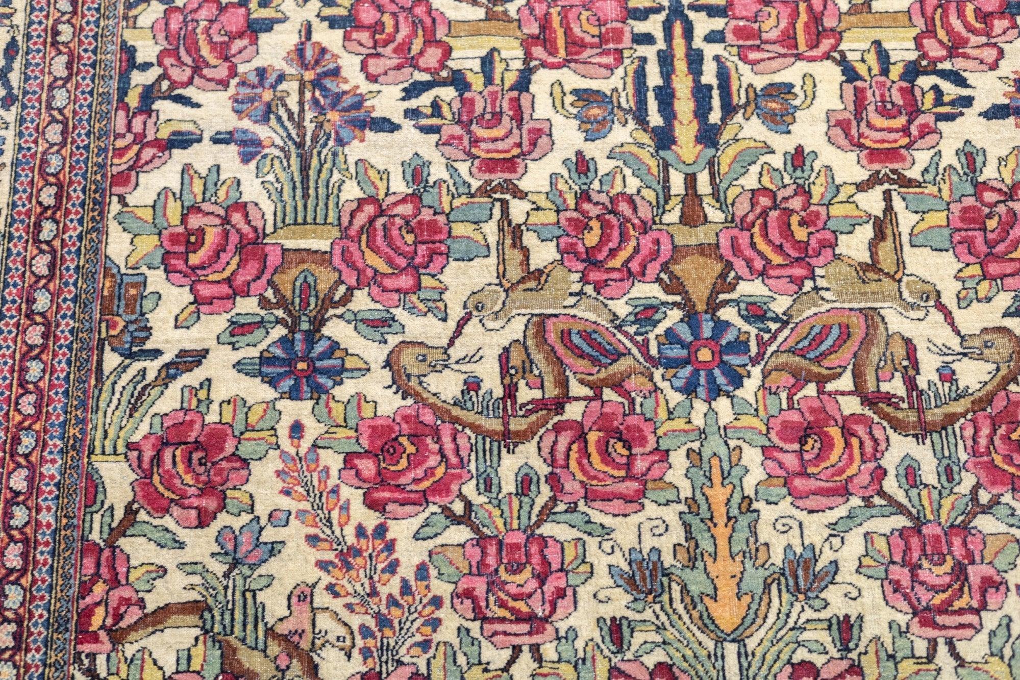 Antique Tehran Rug 4'7'' x 6'11'' For Sale 3