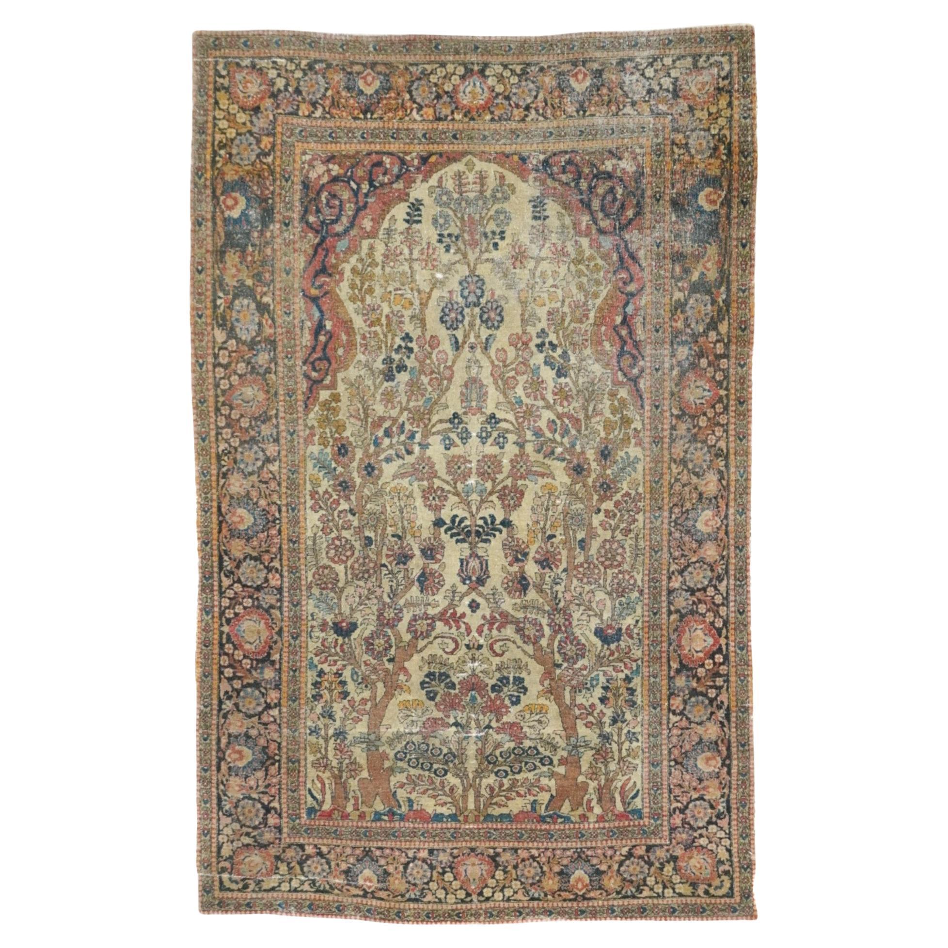 Antique Tehran Rug 4'7'' x 7'3''