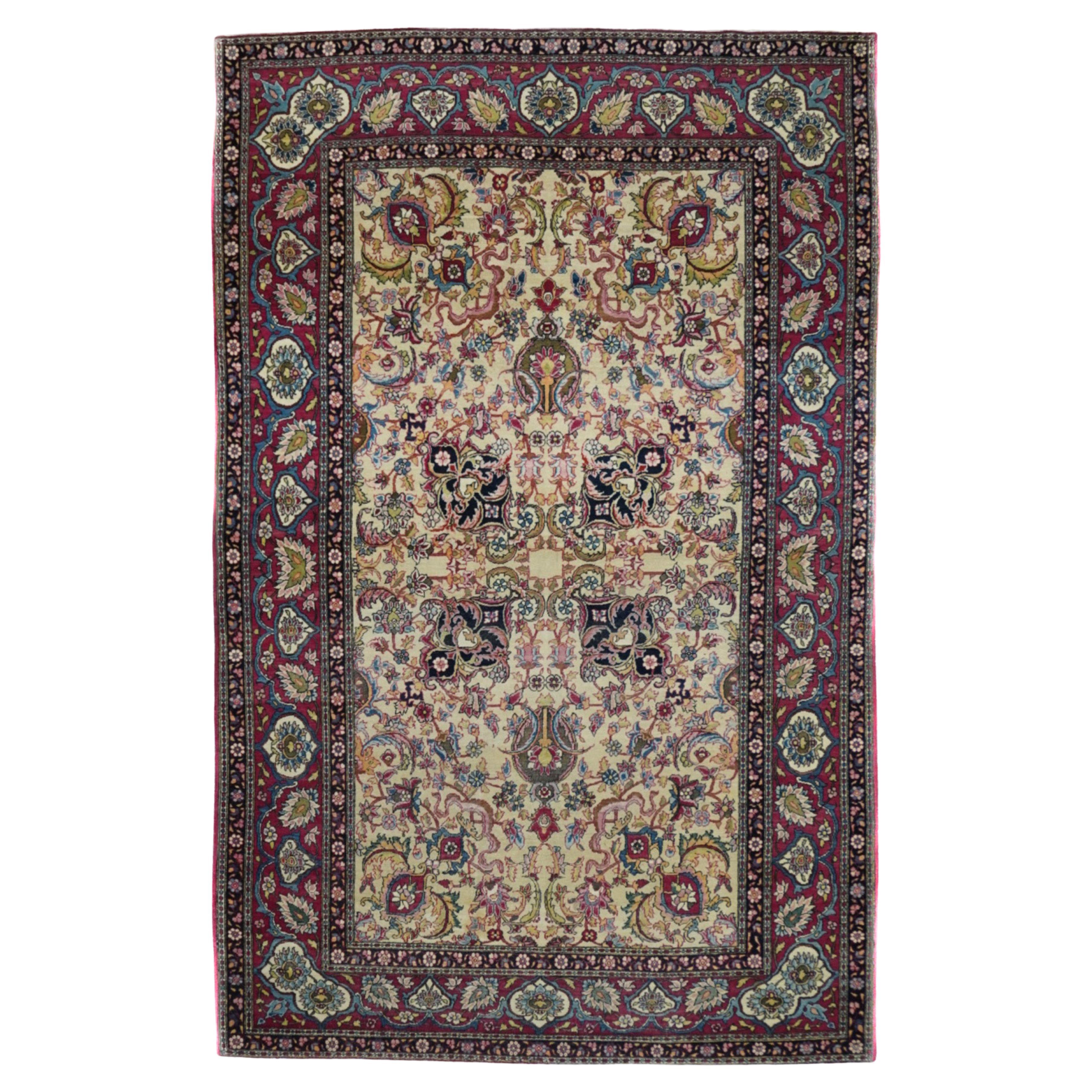 Antique Tehran Rug 4'7'' x 7'3''