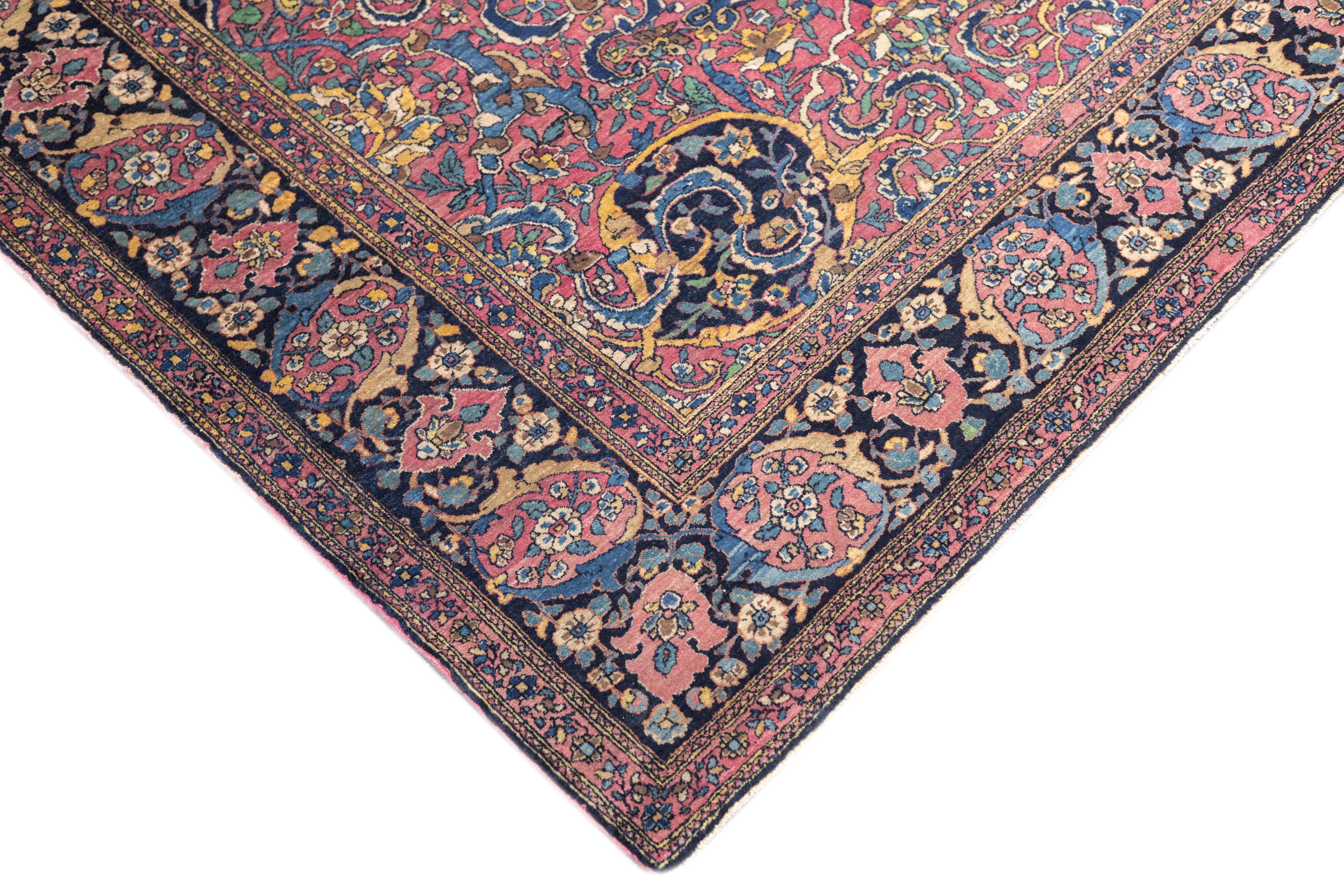 Persian Antique Tehran Rug 4'8'' x 6'10'' For Sale