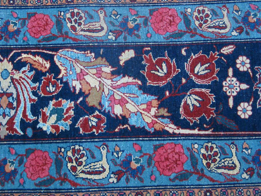 Hand-Knotted Early 20th Century Persian Tehran Carpet with Silk Highlights (7'x10'-214x305) 