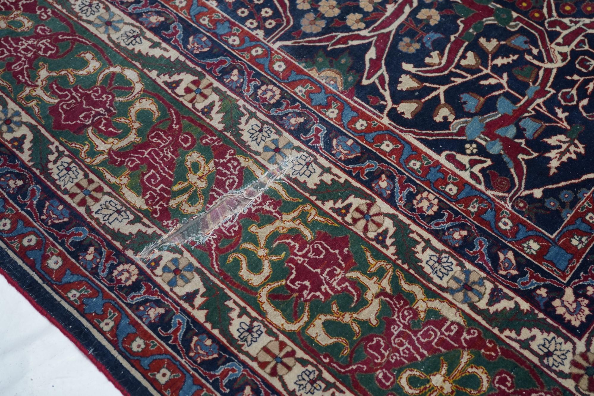 Early 20th Century Antique Tehran Rug For Sale