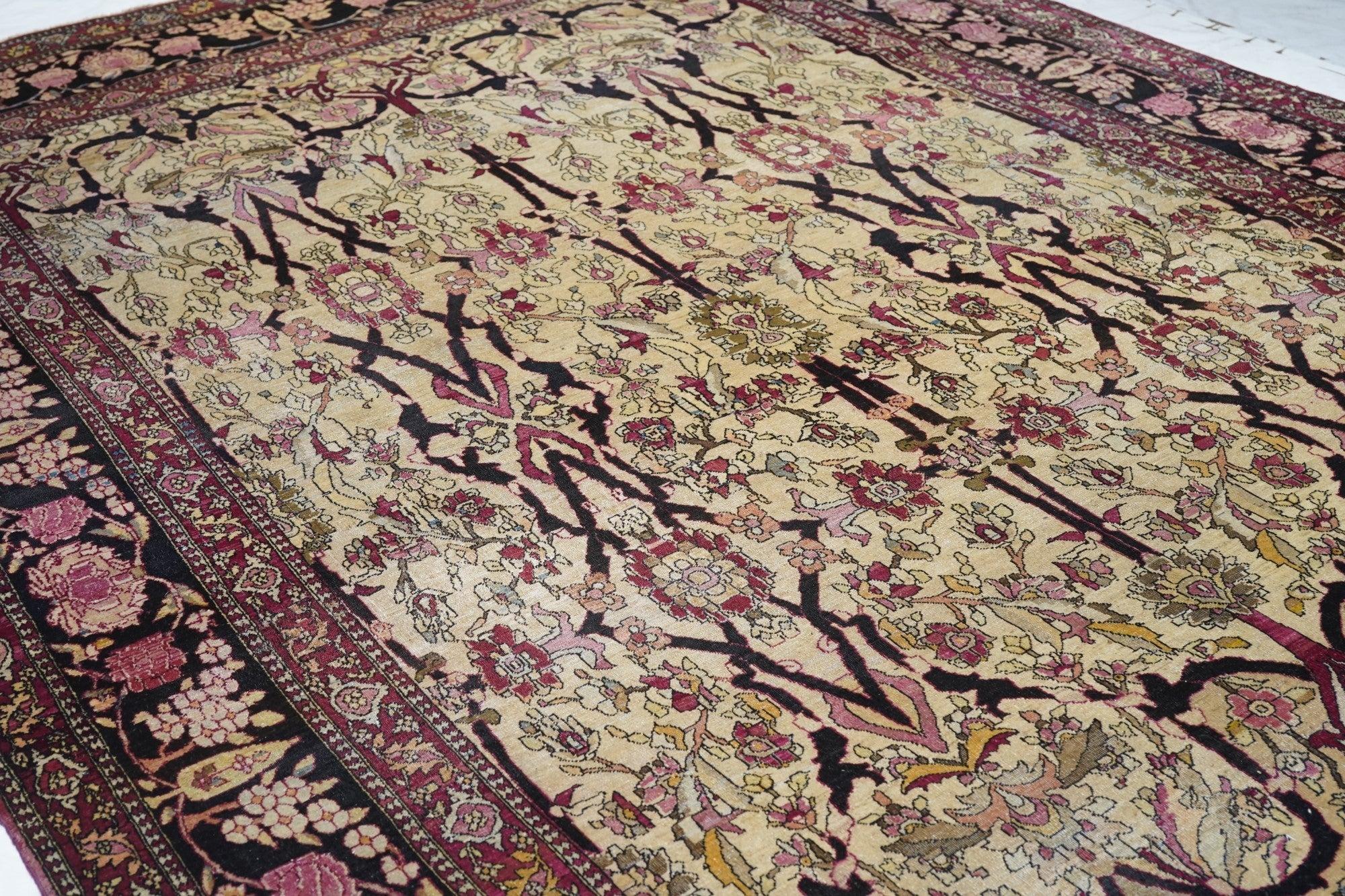 Antiker Teheran-Teppich 9' x 12'9'' (Wolle) im Angebot