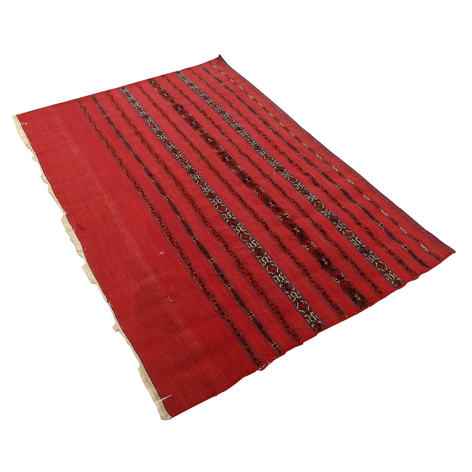 Noué à la main Tapis Tekeh ancien - Taille : 4'5 x 2'8 en vente