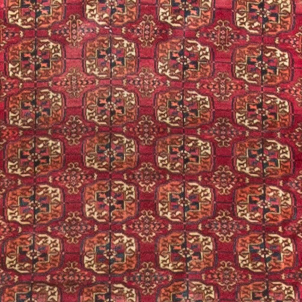 Antiker Tekke Bokhara-Teppich, um 1890  4' x 4'10 (Afghanisch) im Angebot