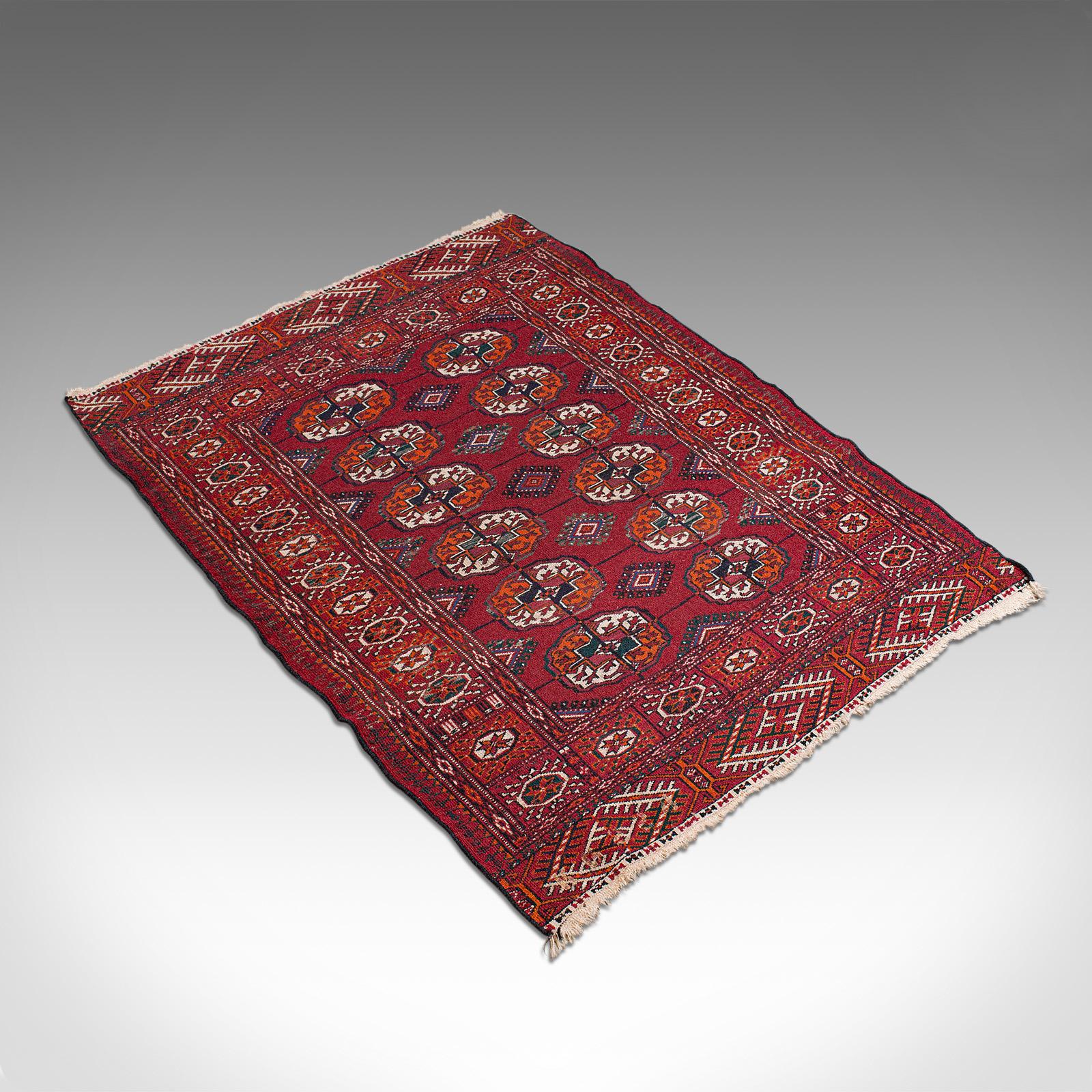 19th Century Antique Tekke Bokhara Rug, Middle Eastern, Nomadic, Turkoman, Carpet, circa 1900