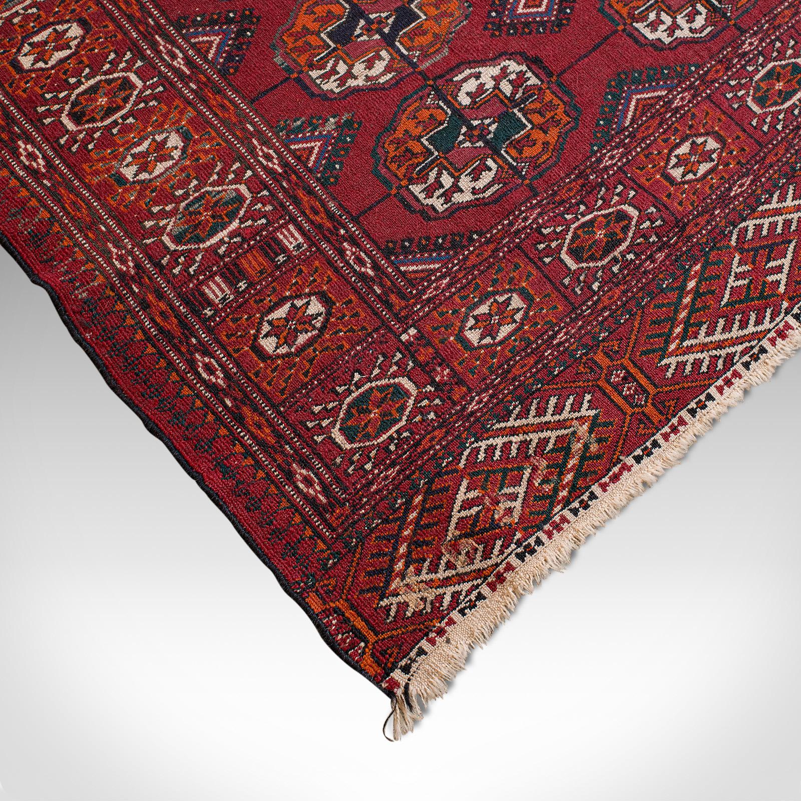Antique Tekke Bokhara Rug, Middle Eastern, Nomadic, Turkoman, Carpet, circa 1900 4