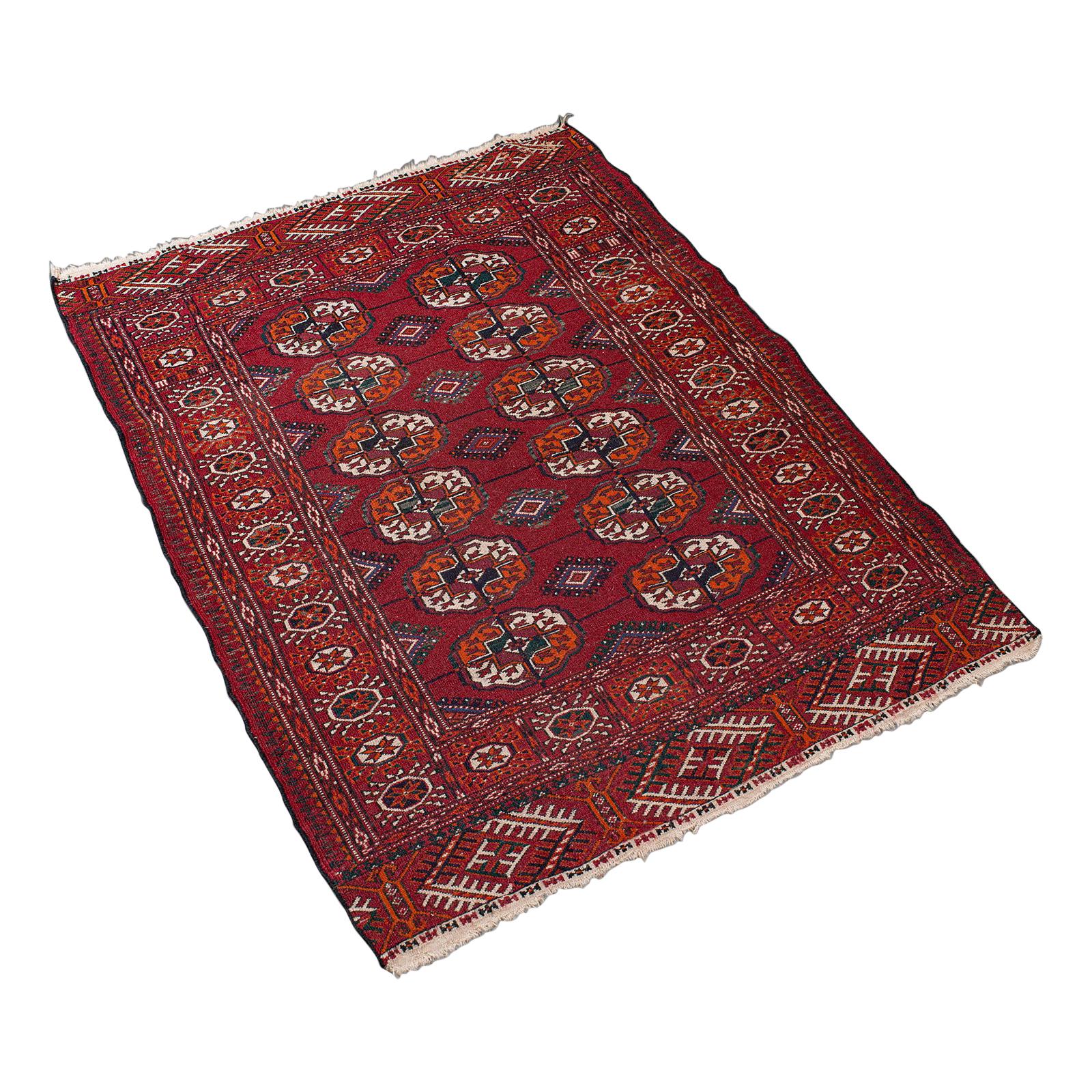 Antique Tekke Bokhara Rug, Middle Eastern, Nomadic, Turkoman, Carpet, circa 1900