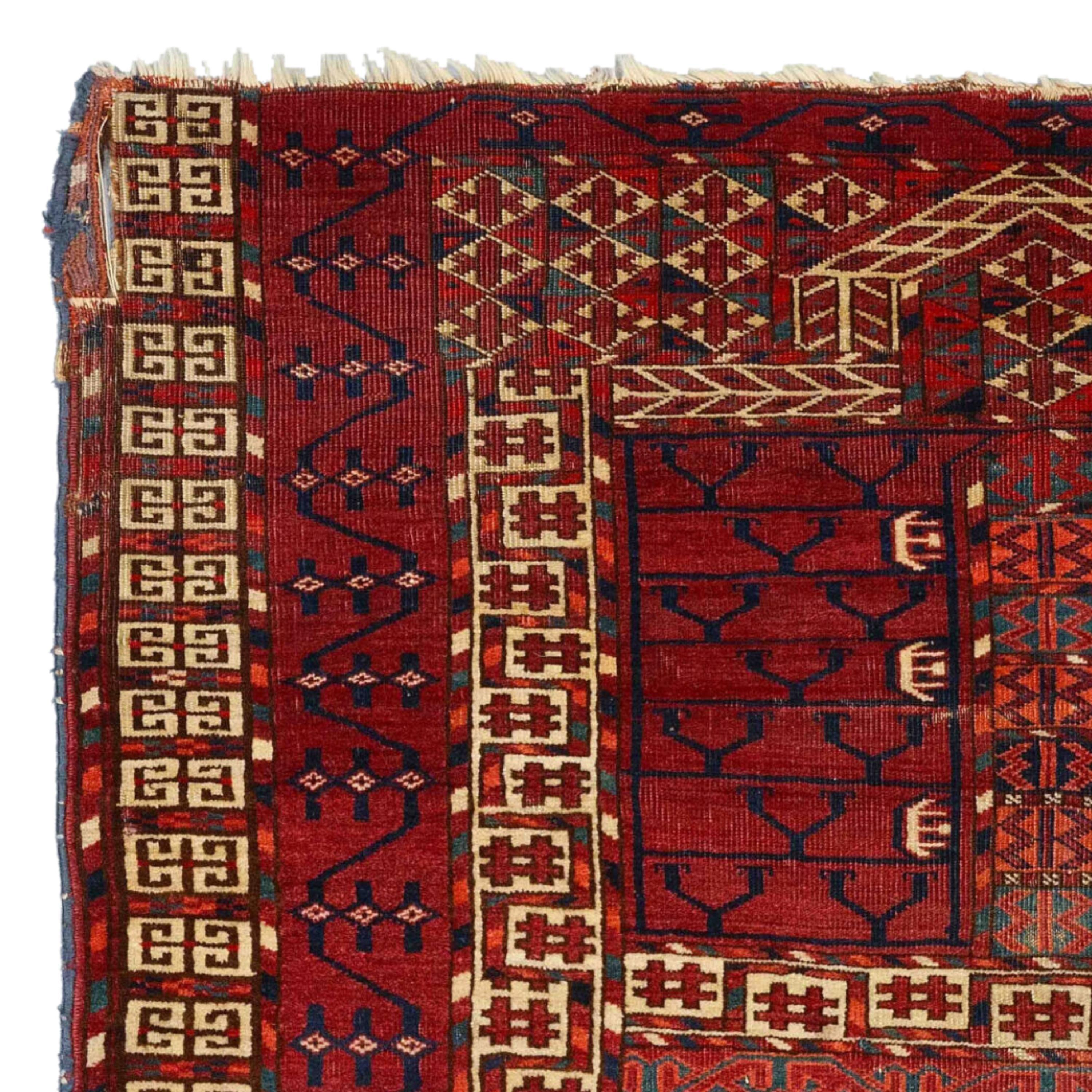 Wool Antique Tekke Ensi - Middle of 19th Century Turkmen Tekke Ensi For Sale