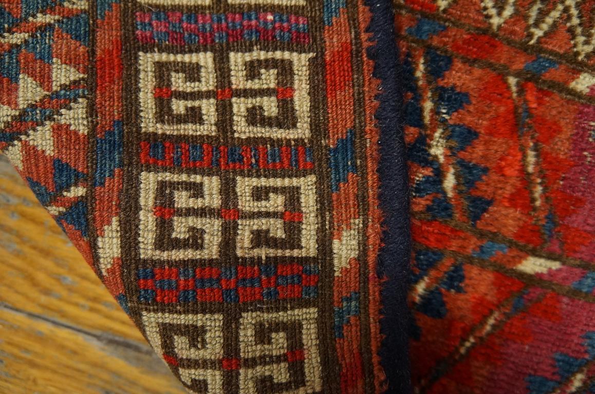 Wool Late 19th Century Turkmen Tekke Ensi Carpet ( 4' 1'' x 4' 6'' - 125 x 137 cm ) For Sale