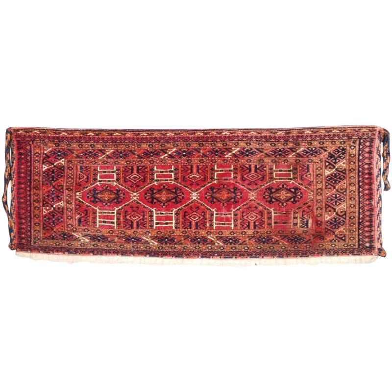 Antike türkische Tekke- oder Saryk-Torba mit Kejebe-Muster, um 1900