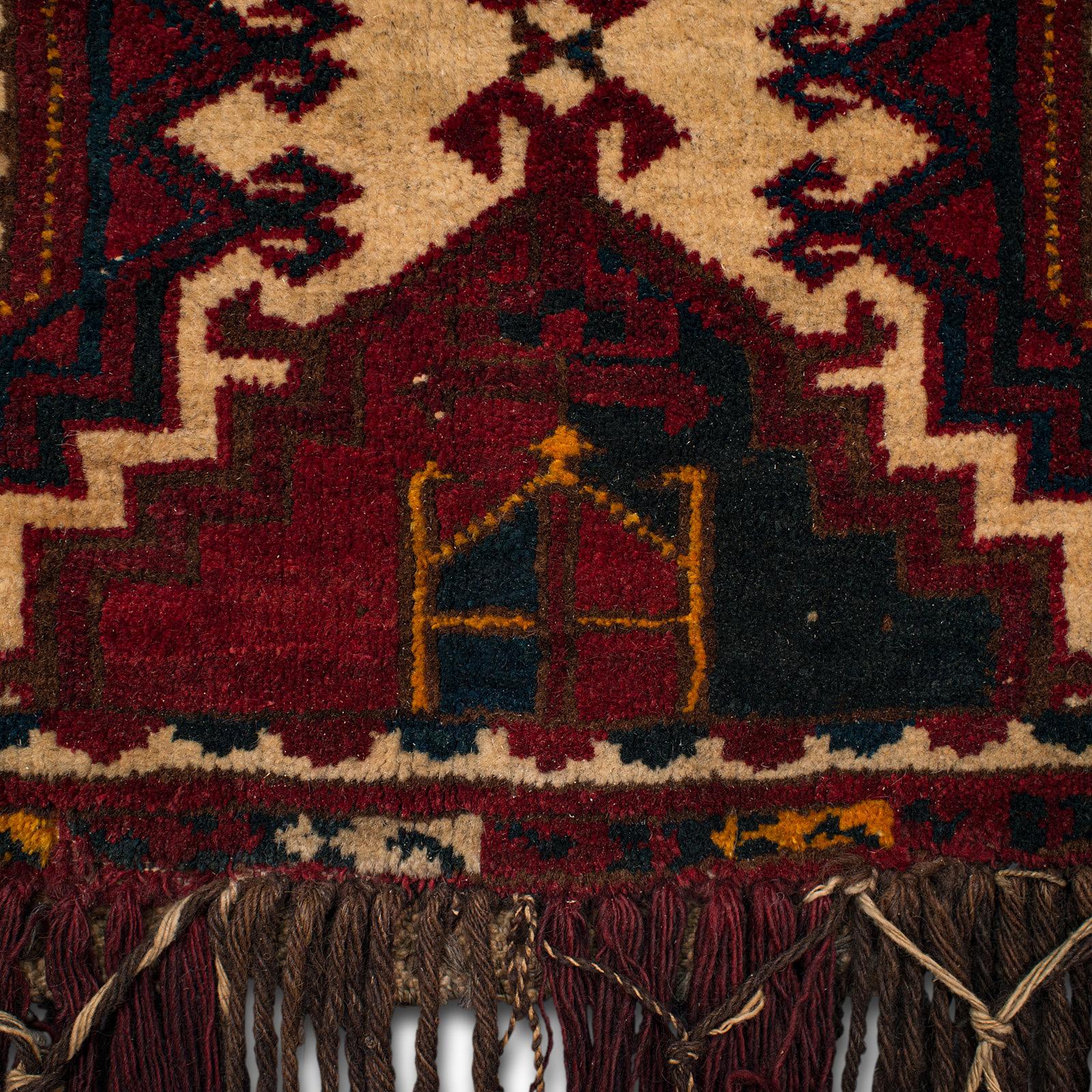 Ancien sac de tente Tekke Torba caucasien tissé, décoratif mural, 1900 en vente 2