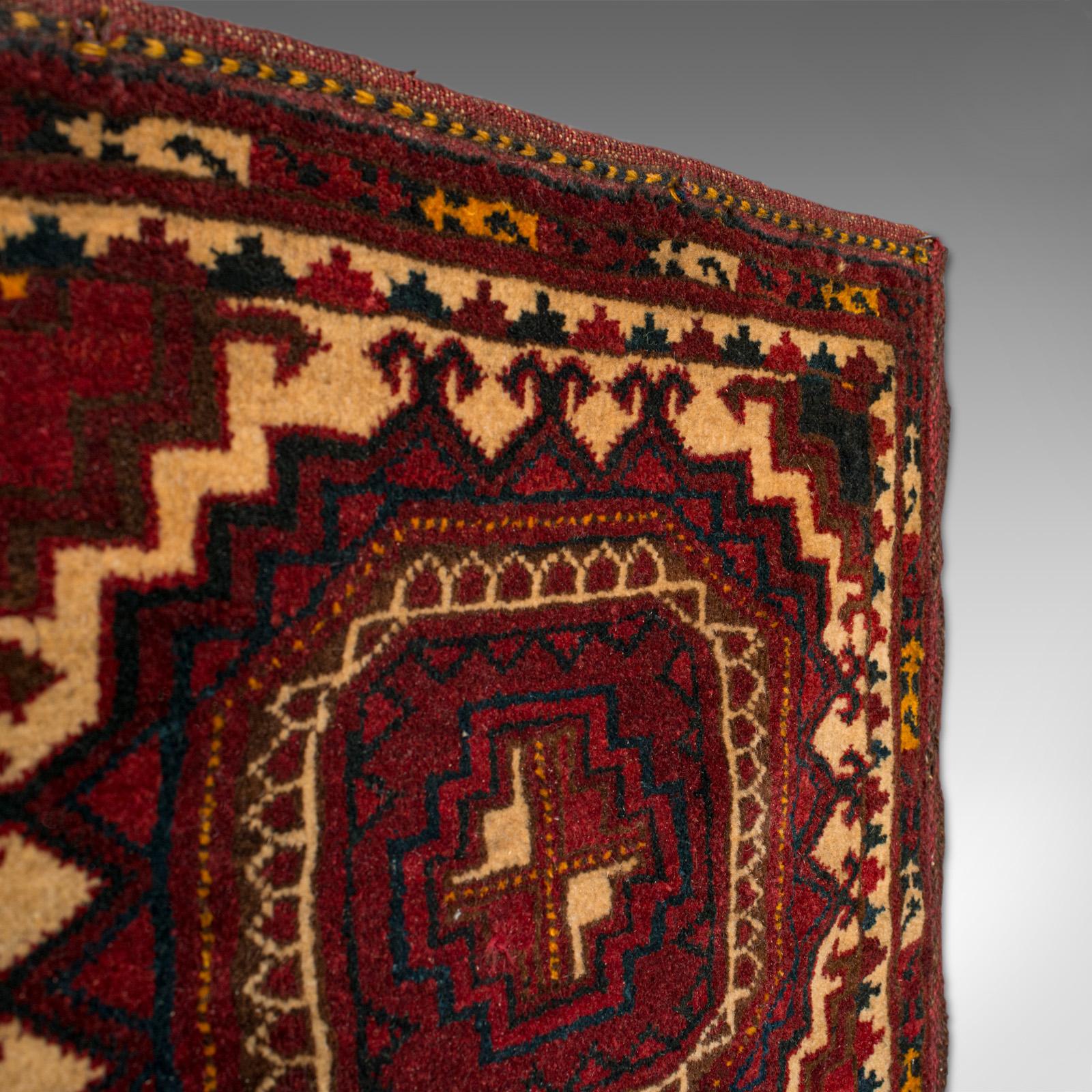 Ancien sac de tente Tekke Torba caucasien tissé, décoratif mural, 1900 en vente 3