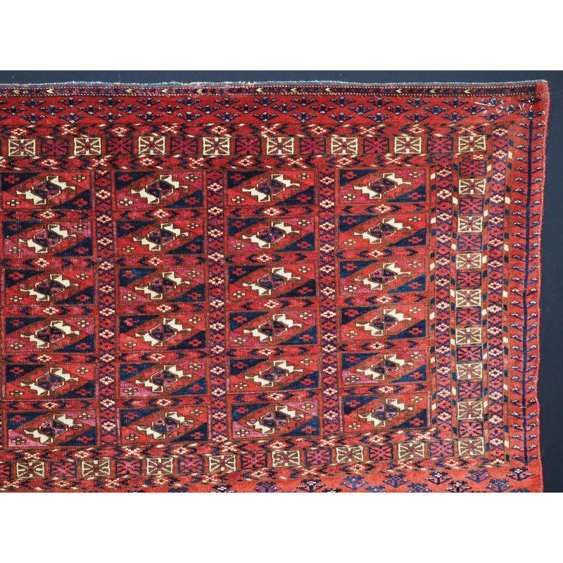 19th Century Antique Tekke Turkmen Chuval with 'Aina' Guls For Sale