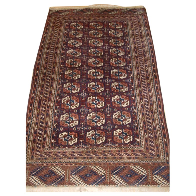 Alfombra antigua turcomana Tekke "Dip Khali" R-1577