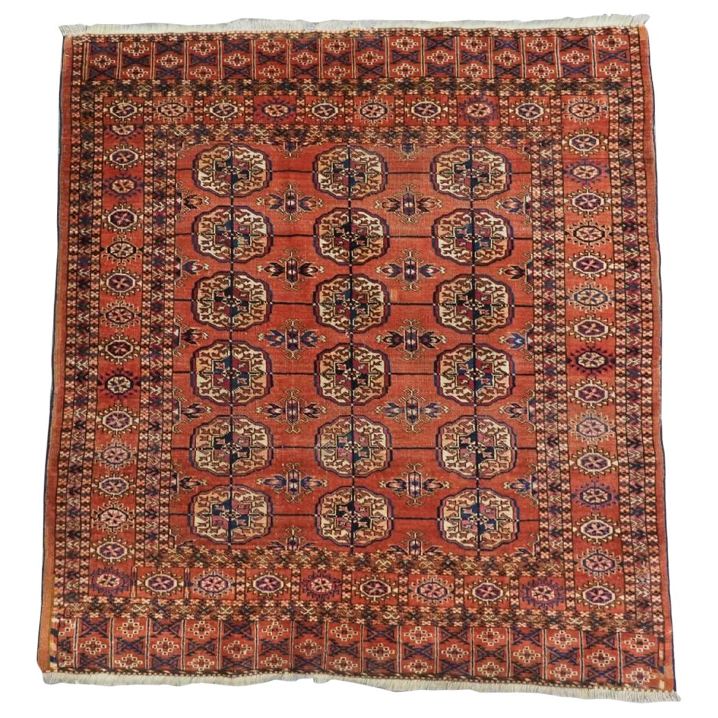 Antique Tekke Turkmen Dowry Rug, Fine Weave And Soft Colour, Circa 1900