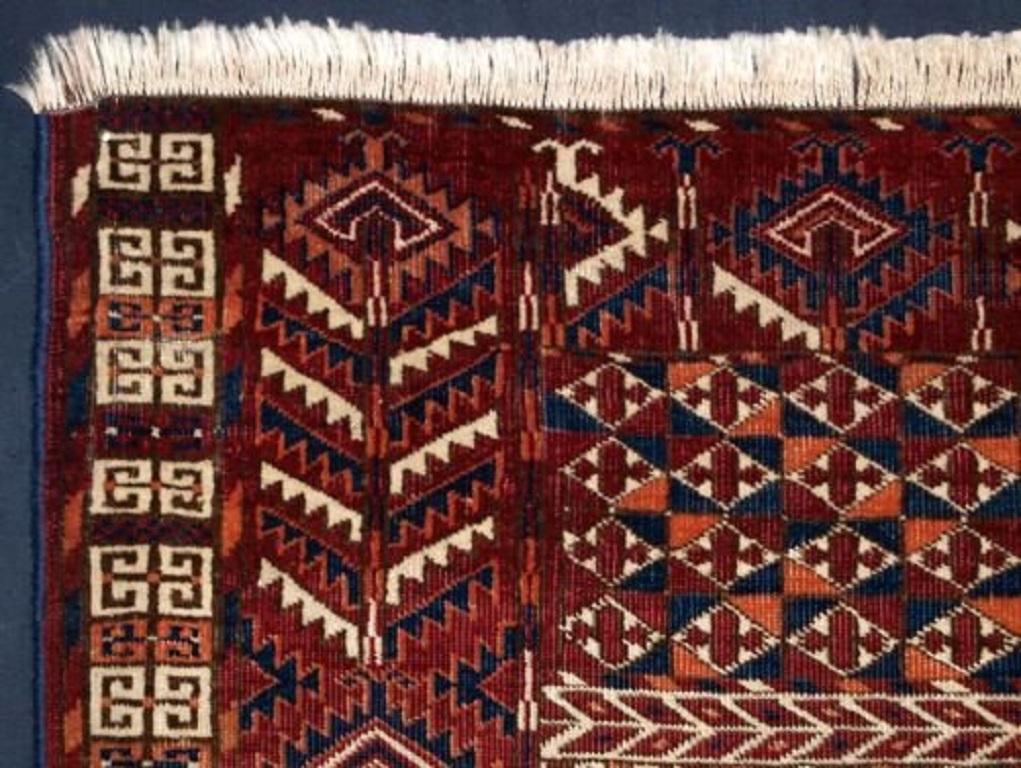 Antique Tekke Turkmen Ensi

Circa 1900

Traditional Tekke design woven in a deep red colour

Good condition with slight wear

Losses to the lower end

Ideal for furnishing use

Hand washed and ready for use or display

Additional information:
Place