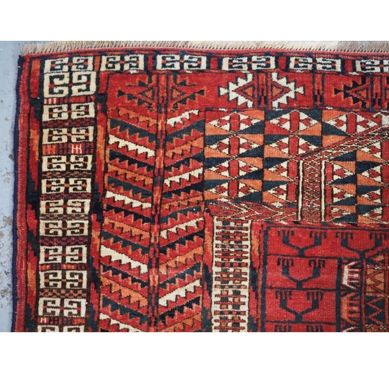 Antique Tekke Turkmen 'Ensi' Door Rug, Circa 1880 In Good Condition For Sale In Moreton-In-Marsh, GB
