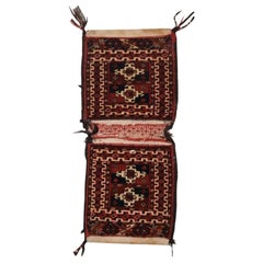 Ancien sac à main Tekke Turkmen Khorjin "Saddle Bag"
