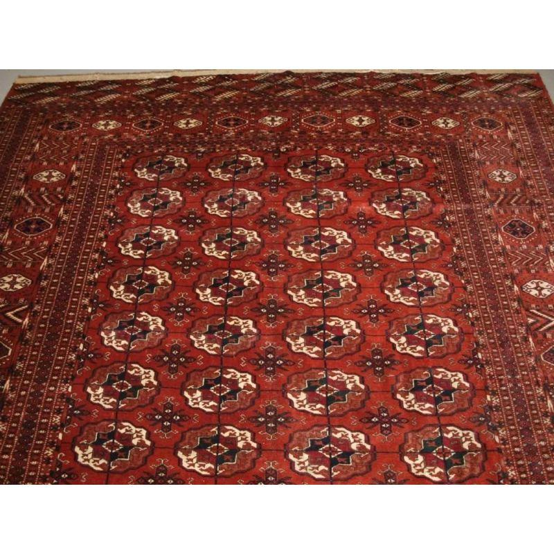19th Century Antique Tekke Turkmen Main Carpet, circa 1900 For Sale