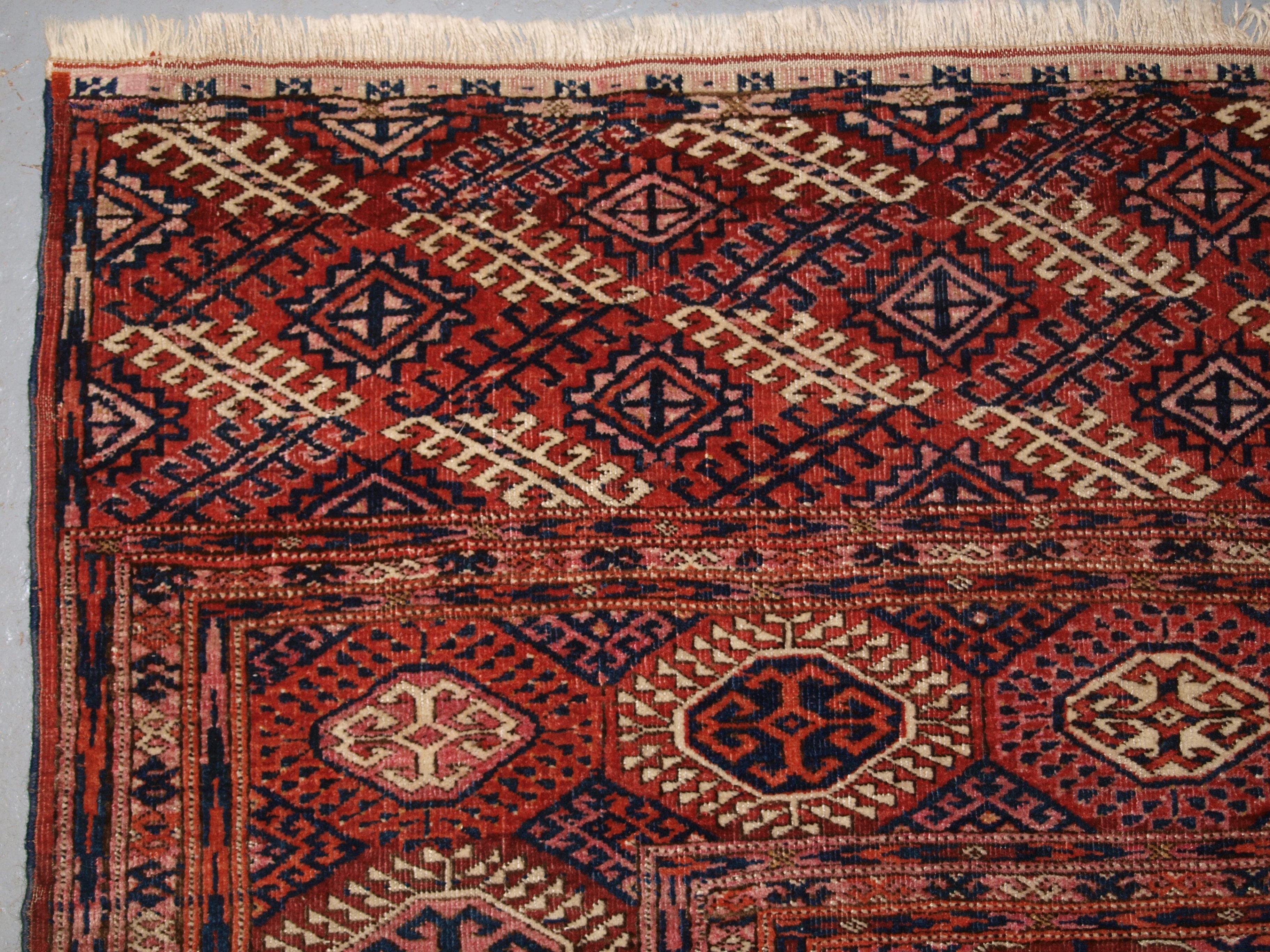 Georgian Antique Tekke Turkmen Main Carpet of Large Size
