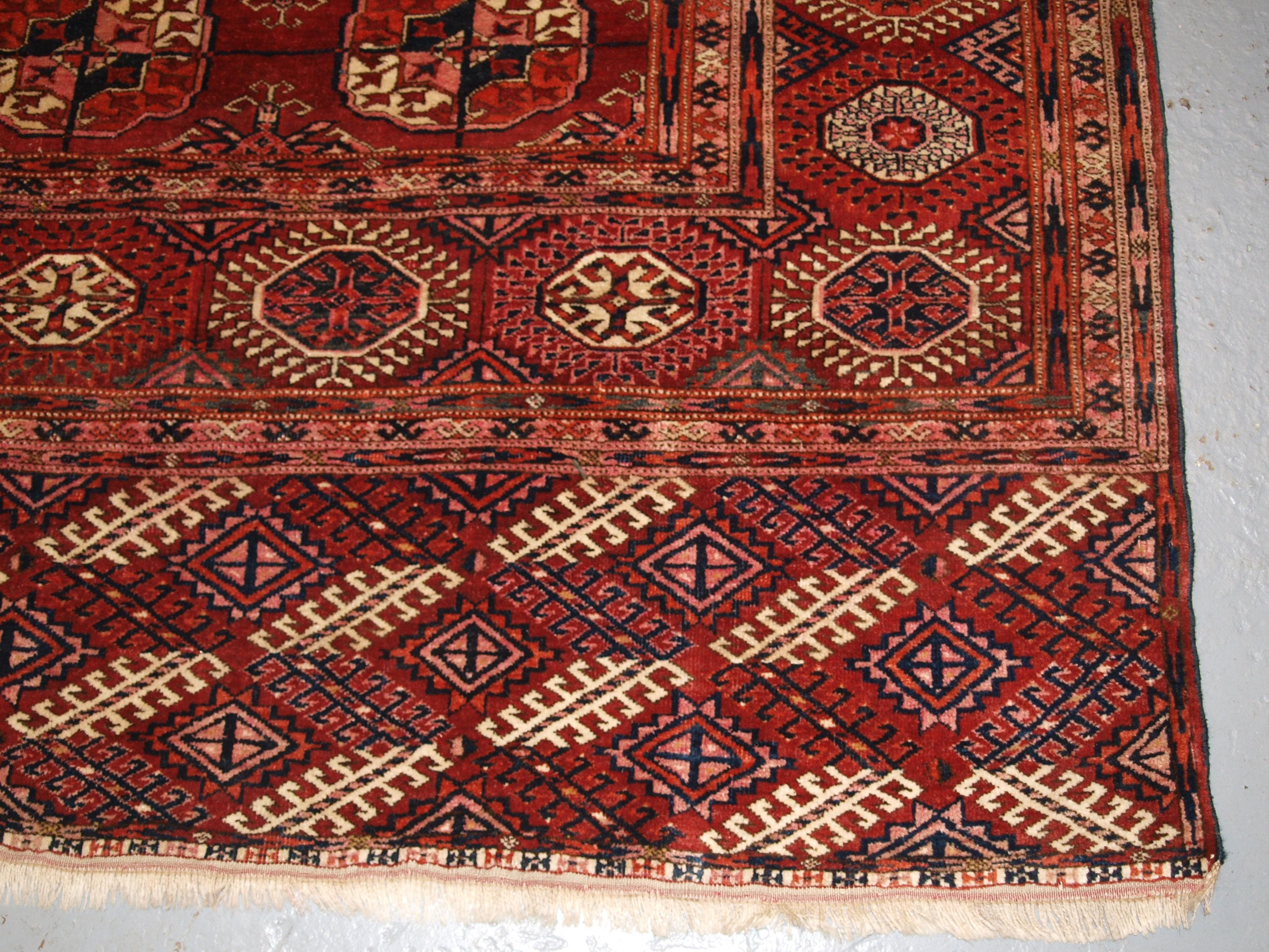 Antique Tekke Turkmen Main Carpet of Large Size 1