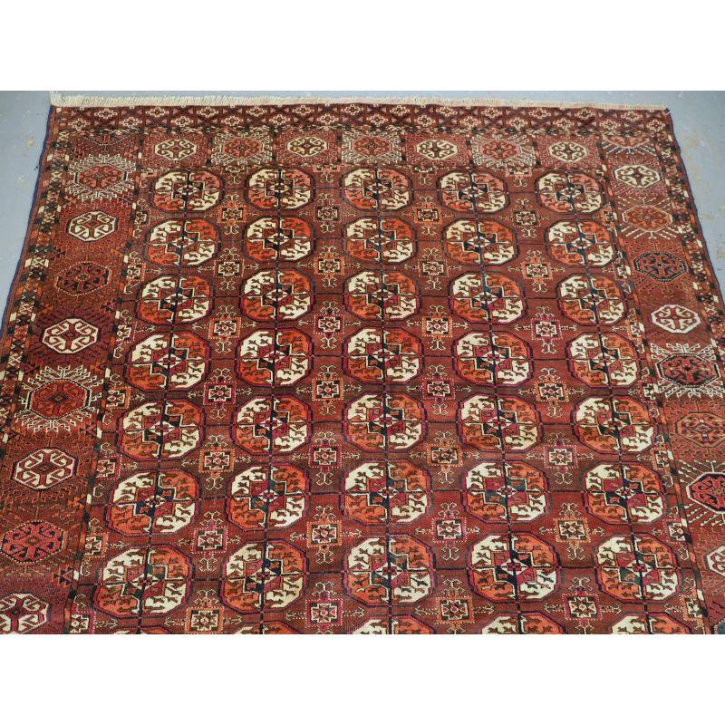 Antique Tekke Turkmen Main Carpet R-61 In Excellent Condition For Sale In Moreton-In-Marsh, GB