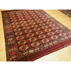 Antique Tekke Turkmen Main Carpet, Small Room Size, circa 1880