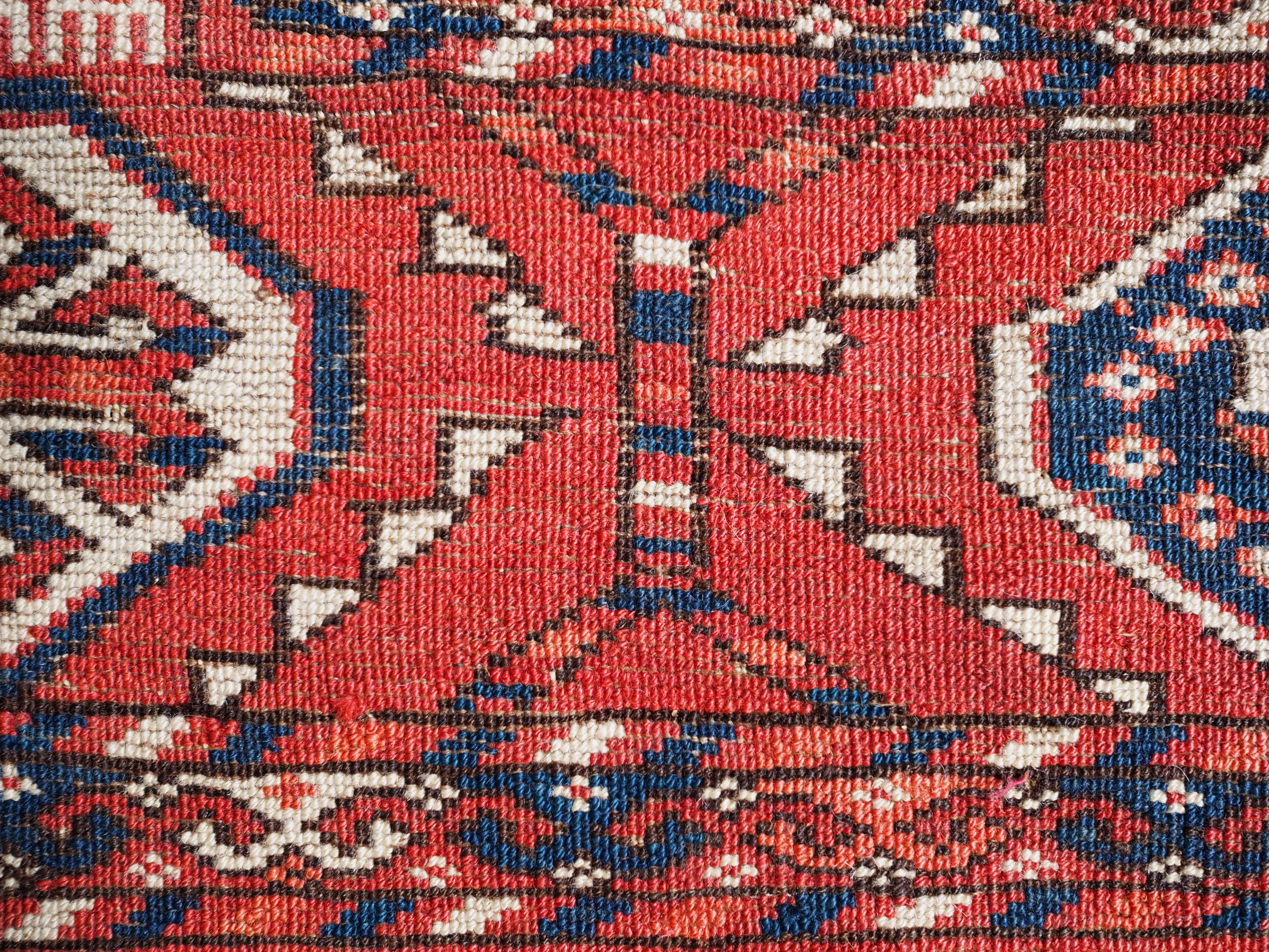 Wool Antique Tekke Turkmen Main Carpet with 4 Rows of 10 Guls For Sale