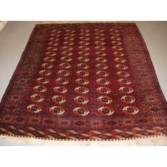 Antique Tekke Turkmen Main Carpet with Superb Rich Colour