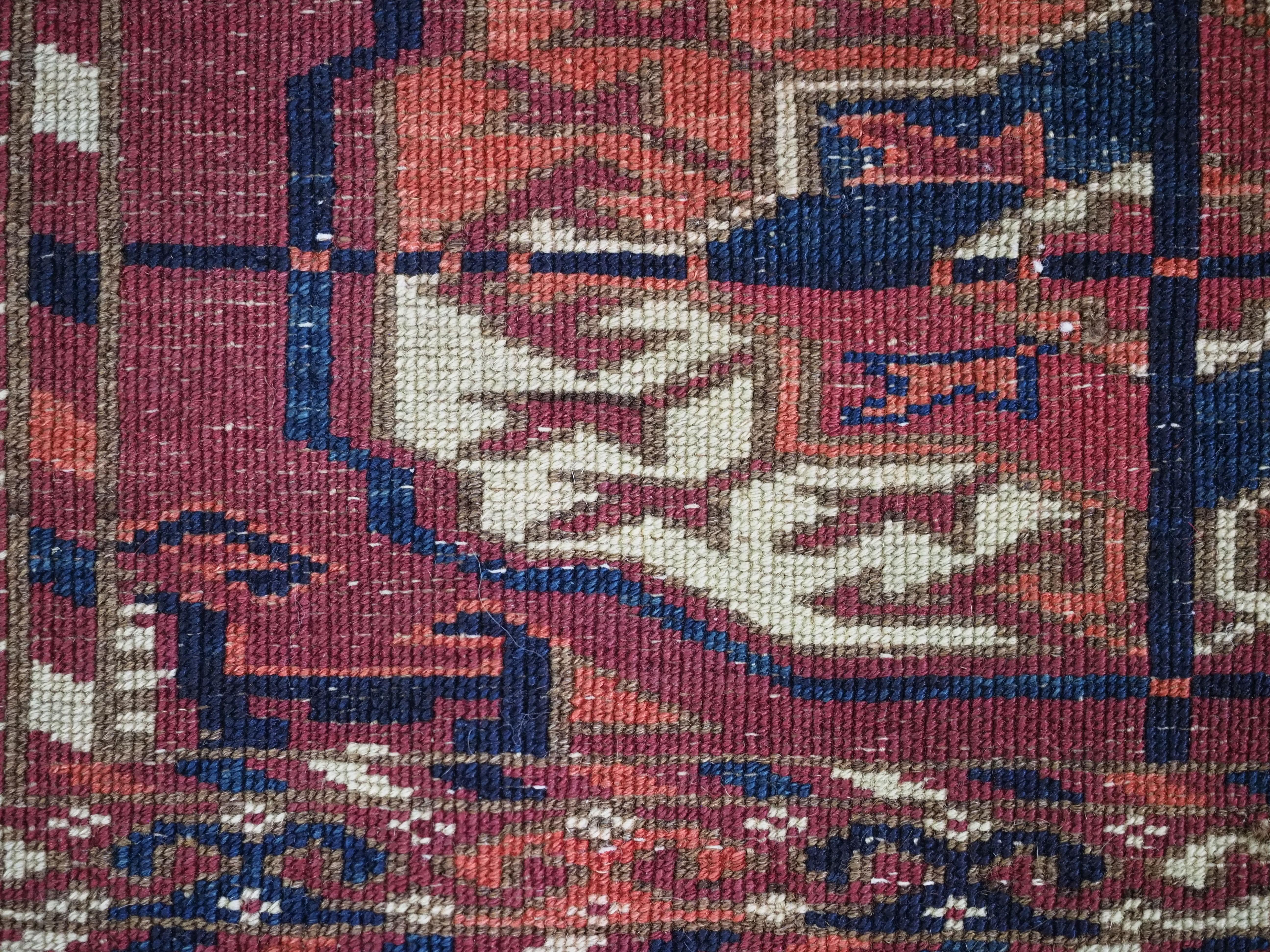 Antique Tekke Turkmen rug of fine weave and small square size, circa 1880. For Sale 4