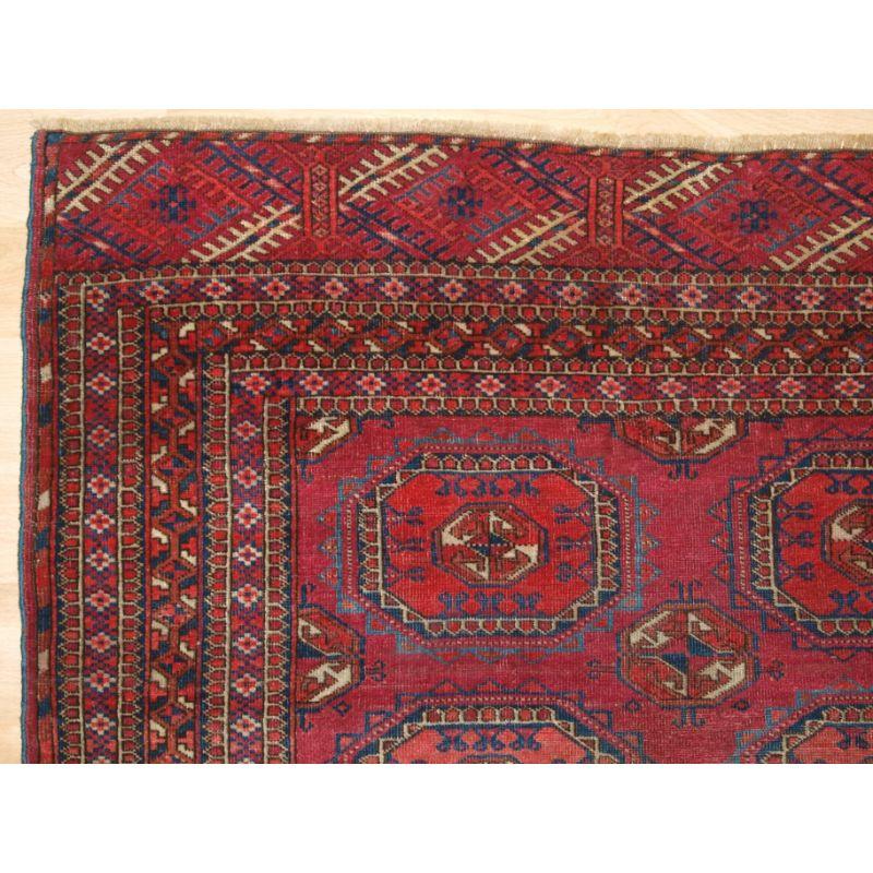 19th Century Antique Tekke Turkmen Rug of Small Size R-1813 For Sale
