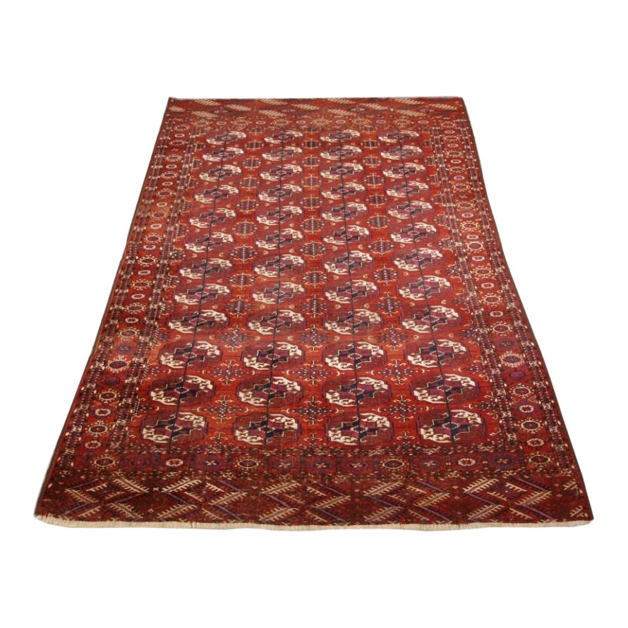 Tappeto antico Tekke Turkmen dal design tradizionale