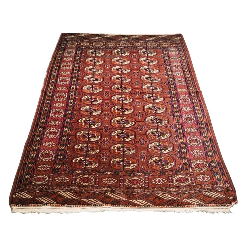 Tappeto antico Tekke Turkmen dal design tradizionale