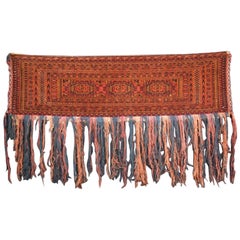 Antique Tekke Turkmen Torba with Turreted Gul Design, circa 1900