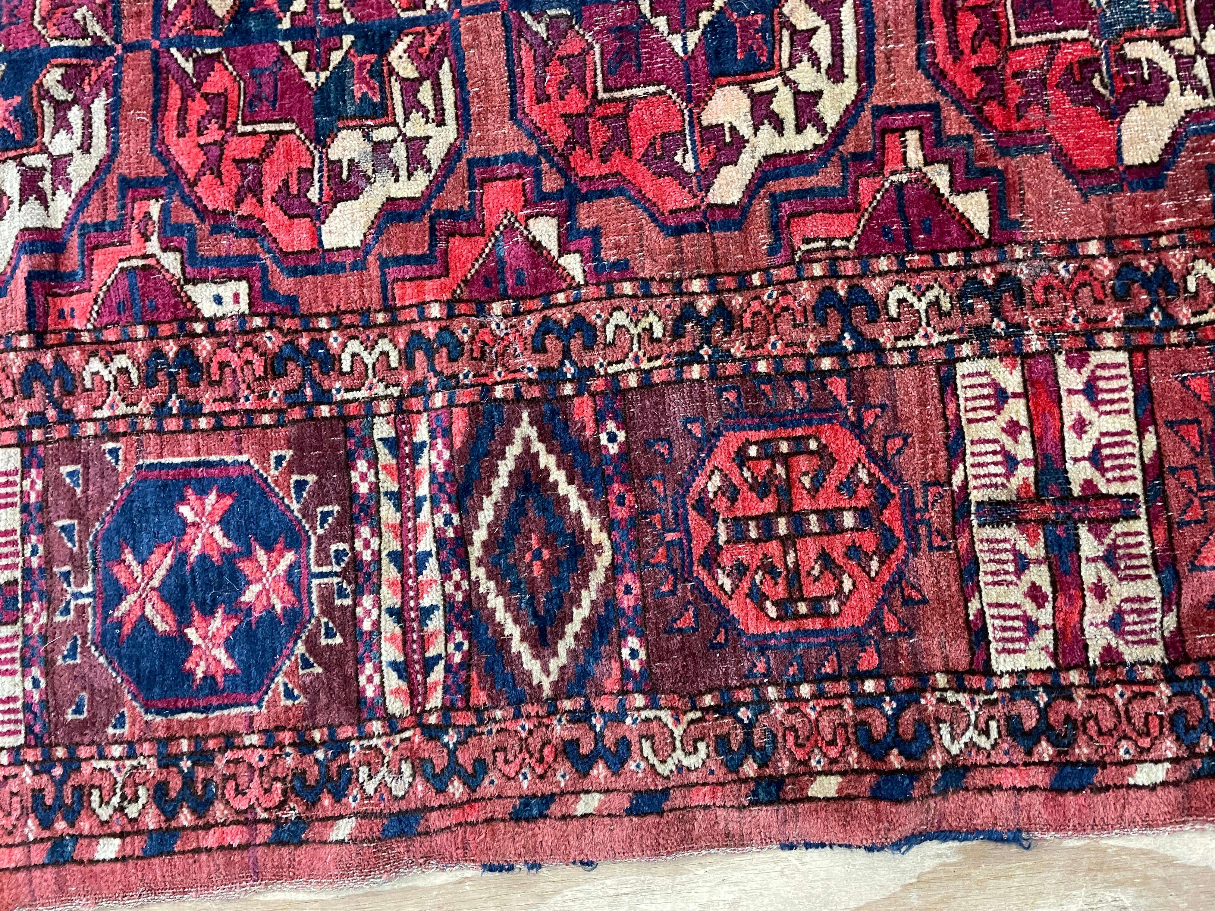 Antiker Tekke Turkoman-Teppich, wie er ist, wie er ist im Angebot 3
