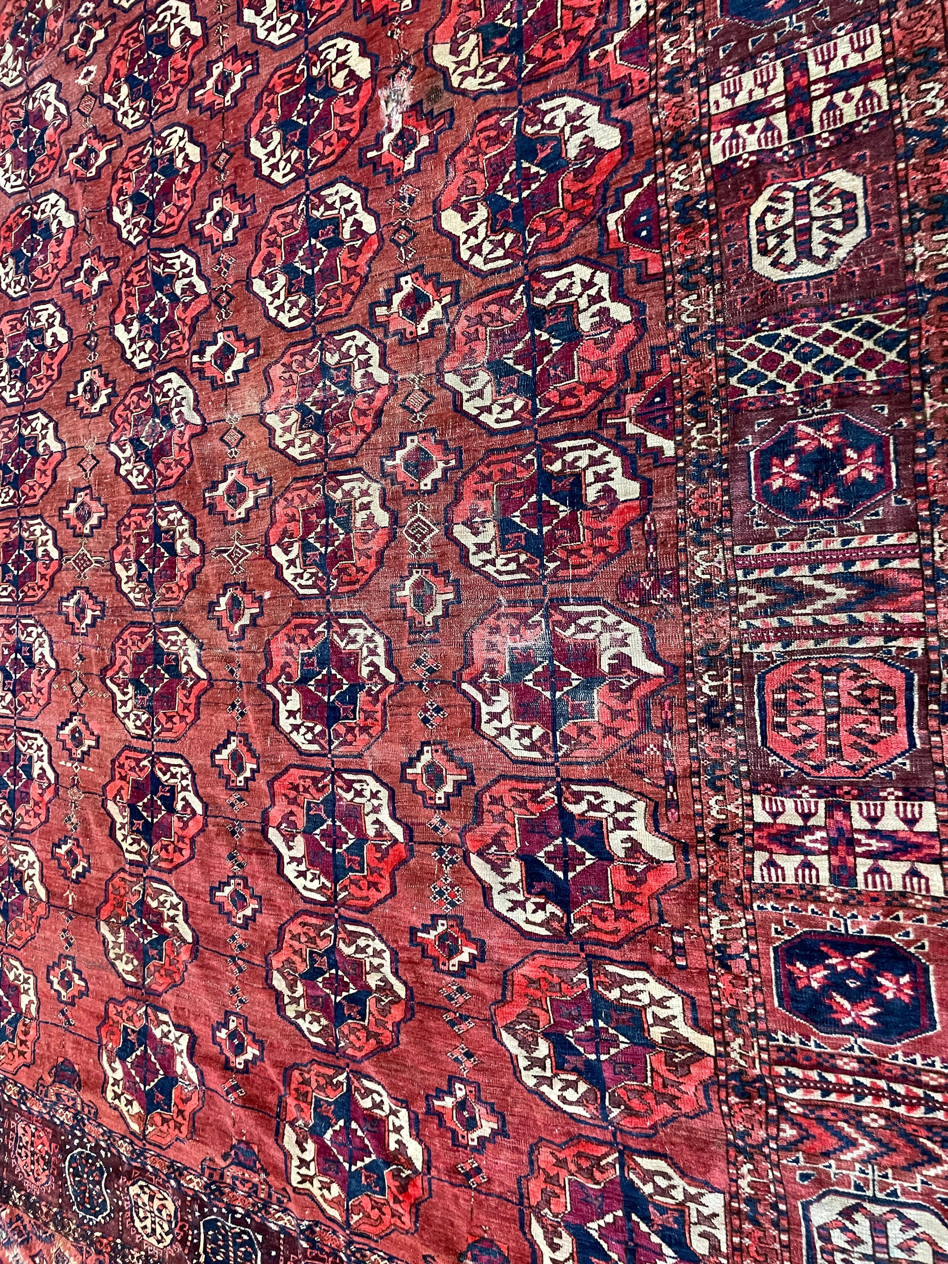 Antique Tekke Turkoman Carpet, AS IS For Sale 4