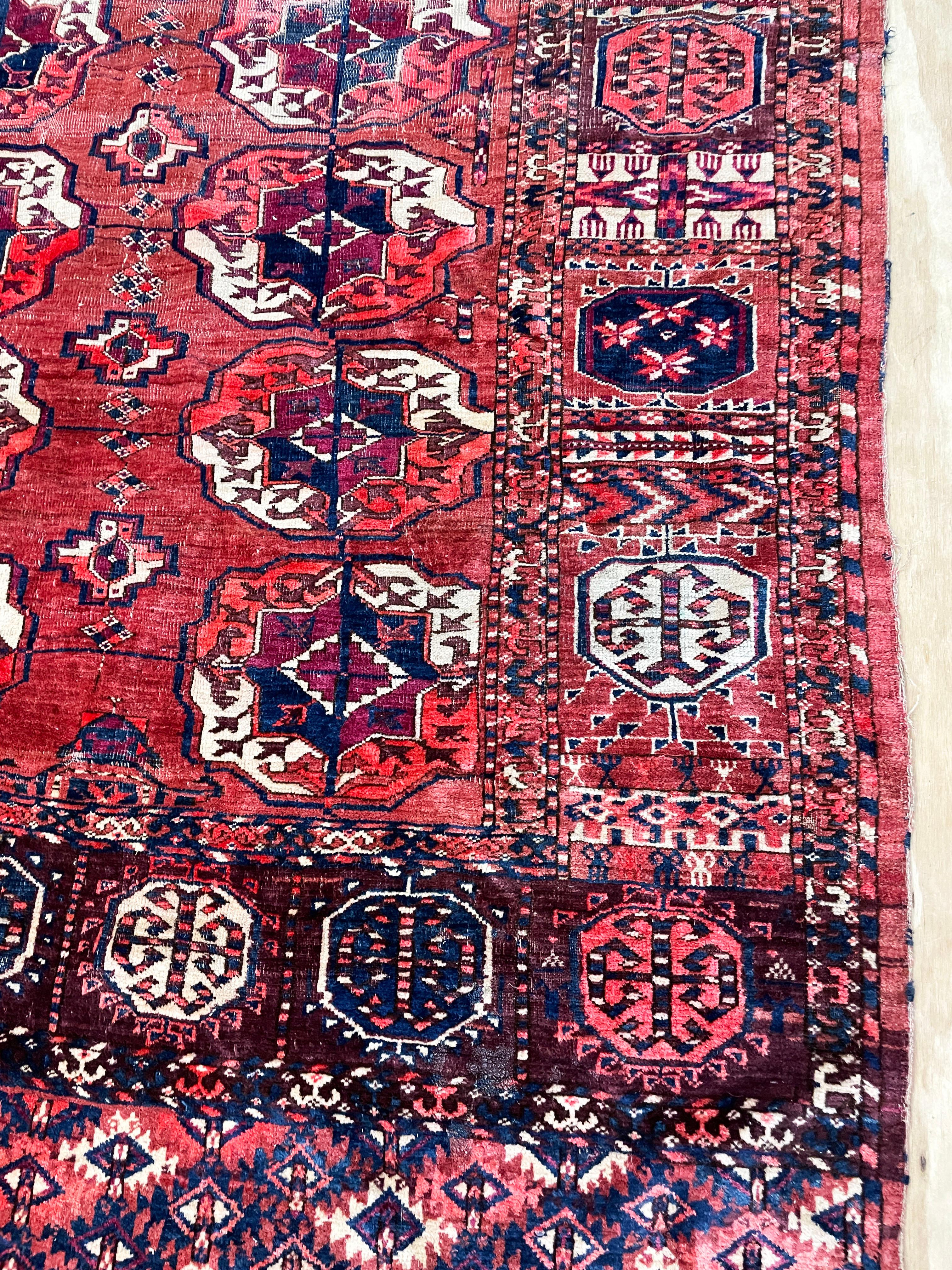 Antiker Tekke Turkoman-Teppich, wie er ist, wie er ist im Angebot 5