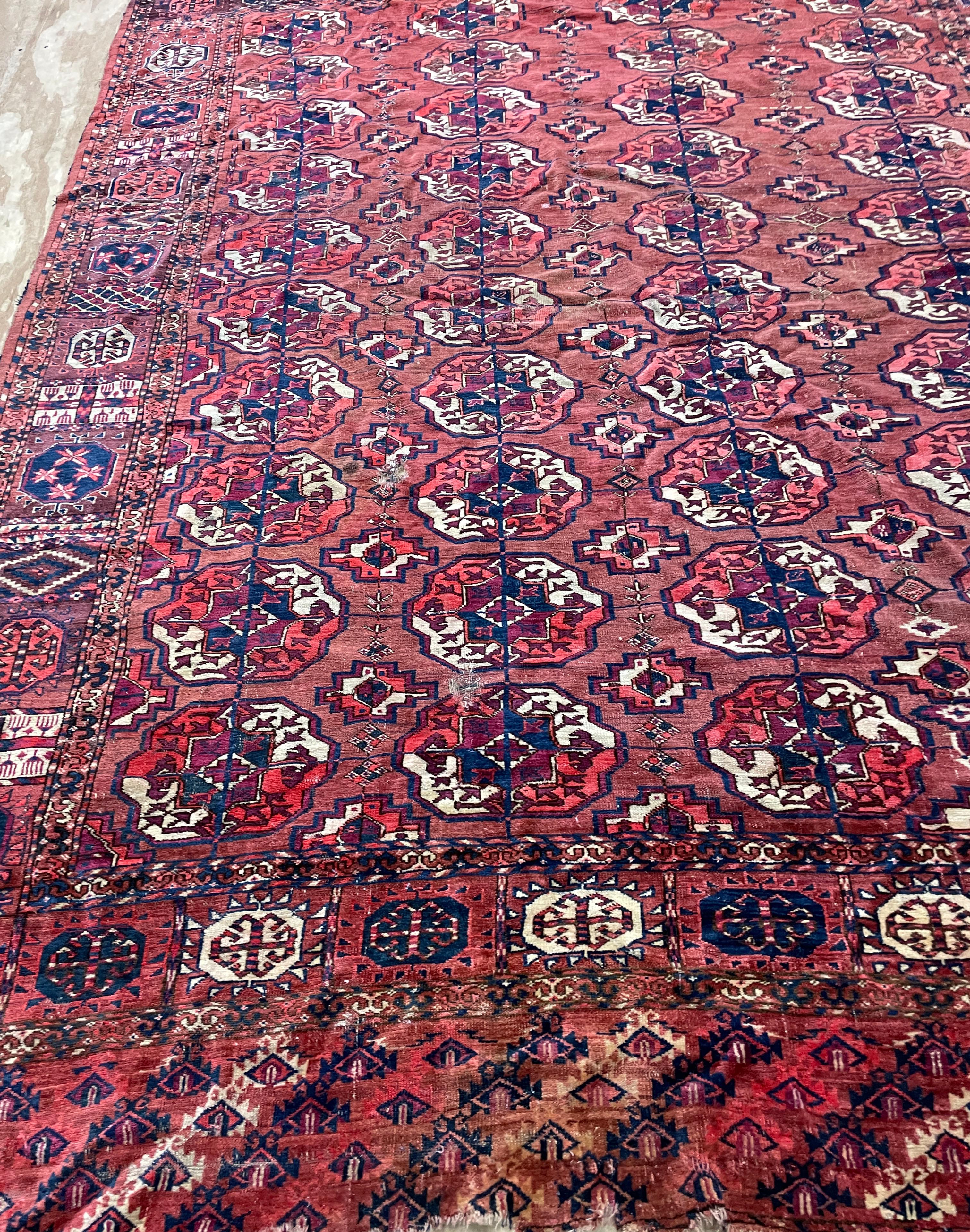 Antiker Tekke Turkoman-Teppich, wie er ist, wie er ist (Wolle) im Angebot