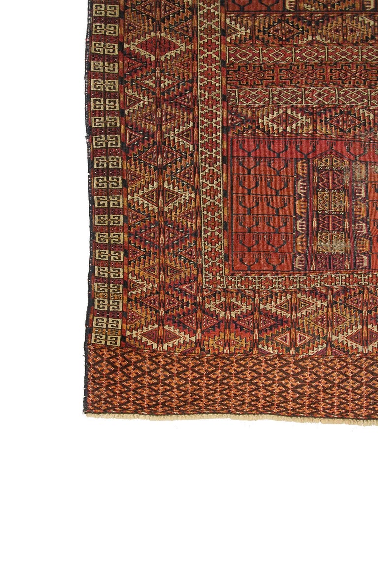 Hatchli Rug Antique Tekke Turkoman Hatchli Ensi Rug Fine Tribal Rug 1880 For Sale ...