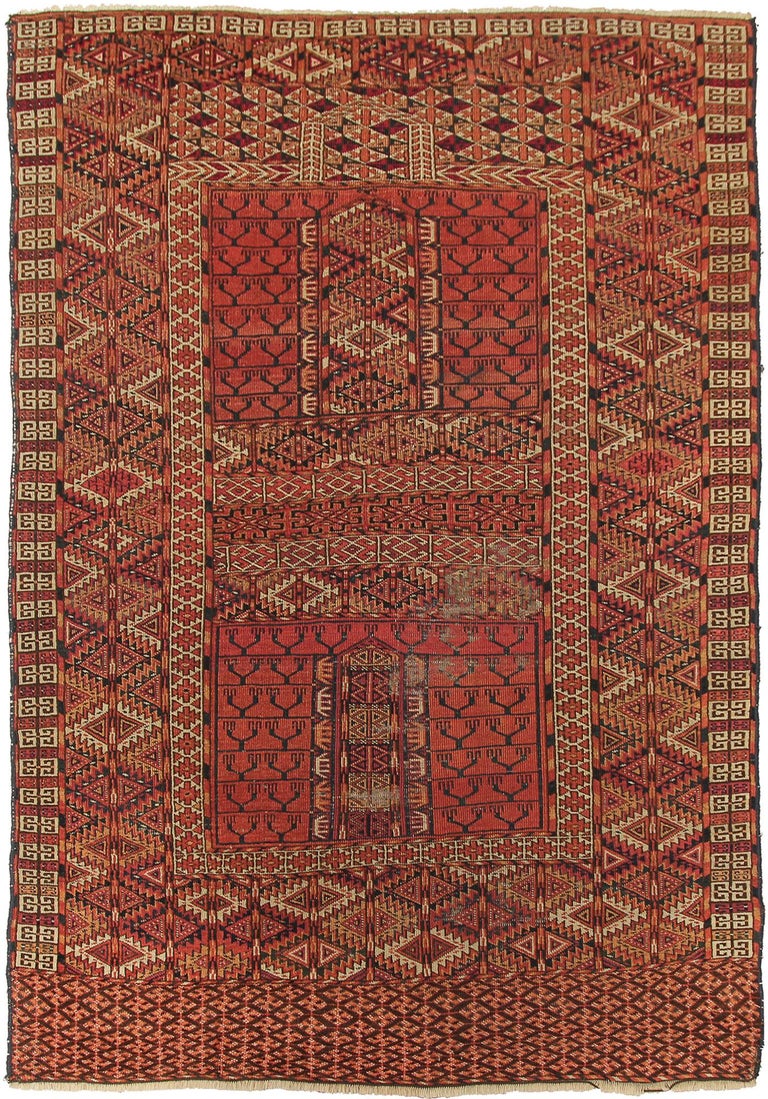 Hatchli Rug Antique Tekke Turkoman Hatchli Ensi Rug Fine Tribal Rug 1880 For Sale ...