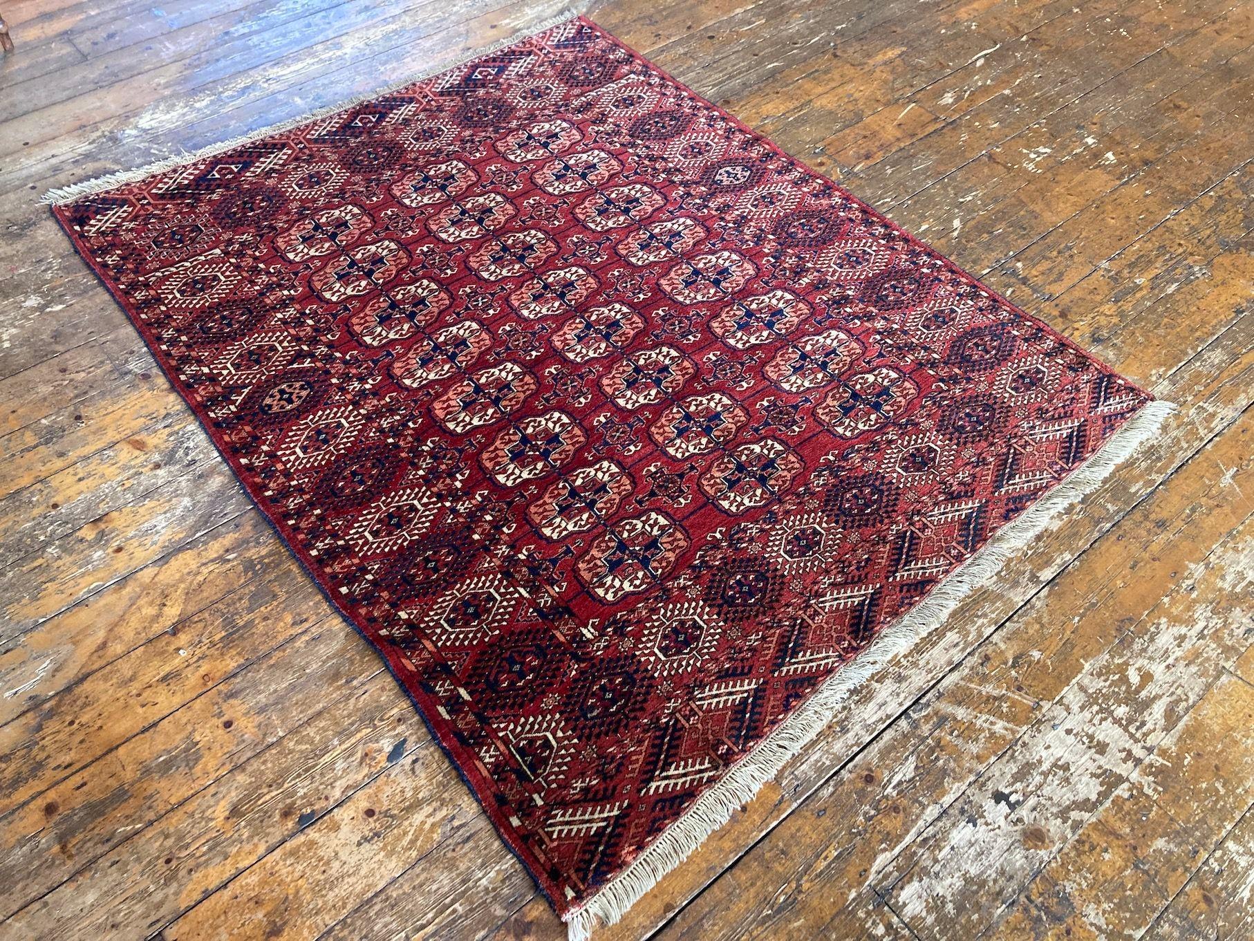 Early 20th Century Antique Tekke Wedding Rug 1.70m x 1.37m For Sale