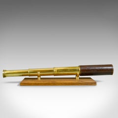 Antique Telescope, 3 Draw, Pocket Refractor, Broadhurst Clarkson, 20th Century