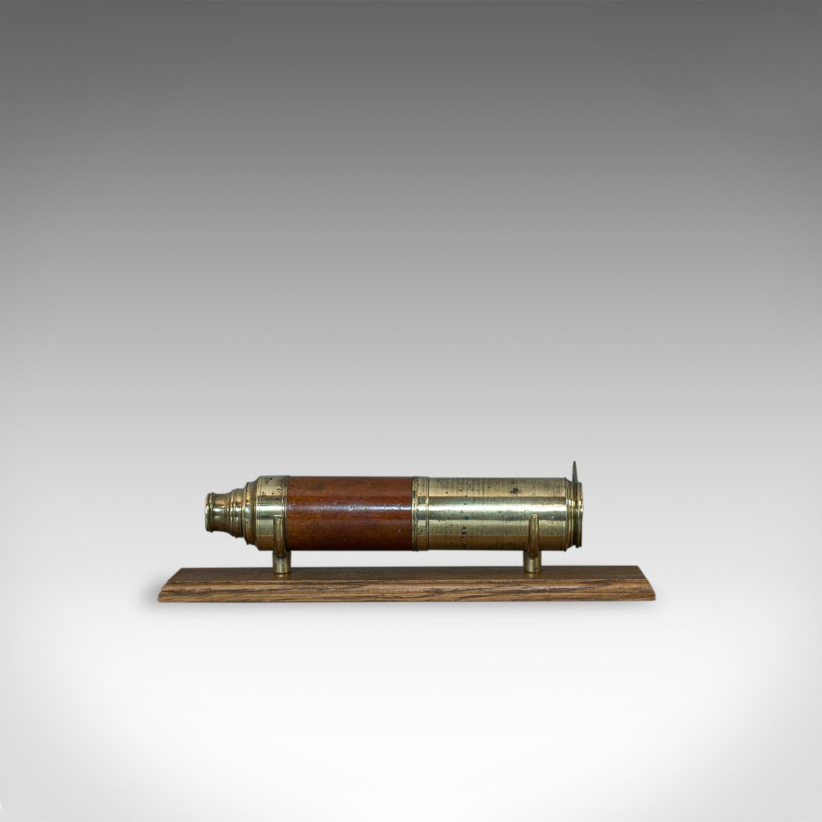 18th Century and Earlier Antique Telescope, 3 Draw, Terrestrial, Astronomical, English, Georgian