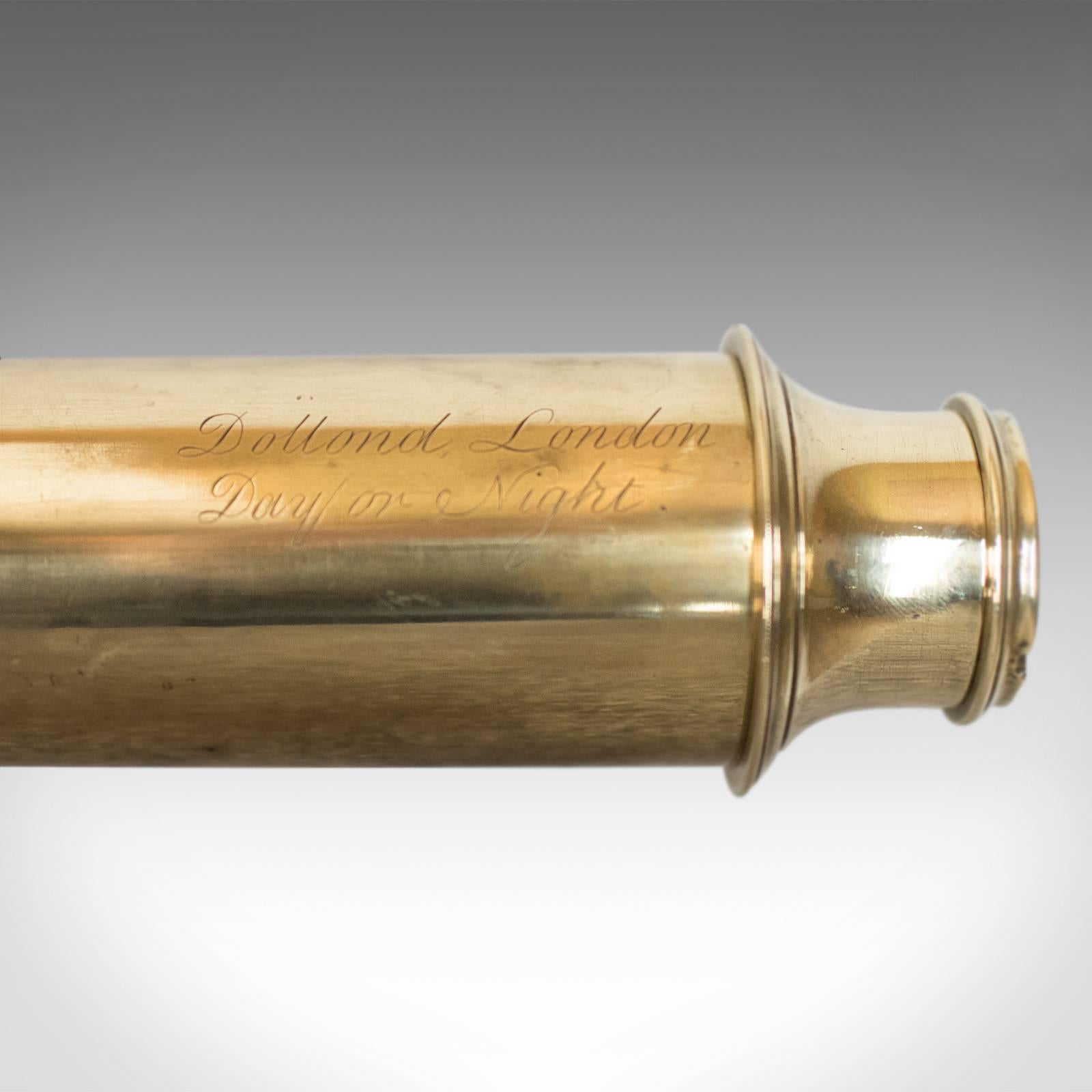 Victorien Télescope antique:: Dollond 'Day or Night' Terrestrial:: Astronomique:: circa 1850